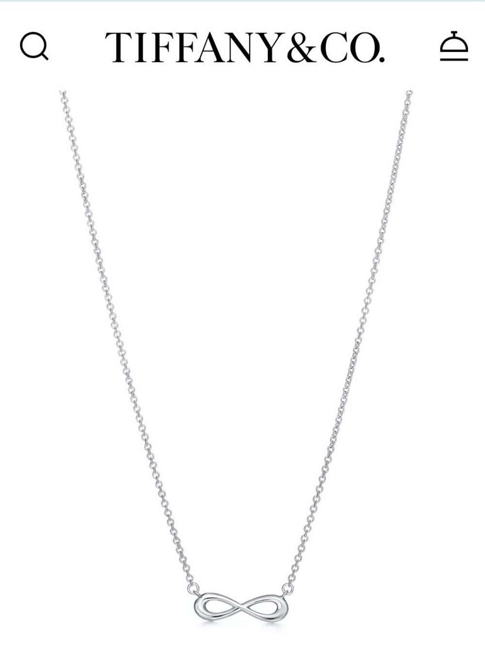 Tiffany & Co. Sterling Silver Infinity Necklace